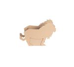 Lion pencil pot 20x5x14cm - Kraft