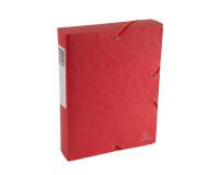 Boite de classement Exabox Dos 60mm Carte lustrée Scotten - A4 - Rouge