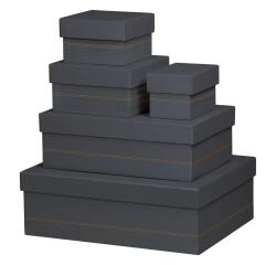 Rhodia Rhodiarama Gift Boxes - Set of 5 - Nested - Titanium