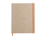Rhodiarama cahier souple A4+ 160 pages ligné papier ivoire 90g - Beige