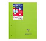 Bloc de cours agrafé grand côté Koverbook A4+ 80 feuilles détachables perforé 4 trous ligné + marge couleur aléatoire