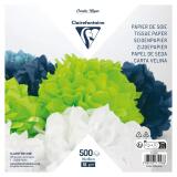 PAPIER SOIE, Paquet de 500 feuilles 18g/m2 au format 16x16cm - Assortiment