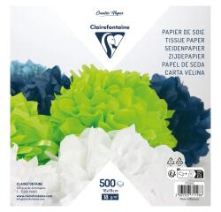 PAPIER SOIE, Paquet de 500 feuilles 18g/m2 au format 16x16cm - Assortiment