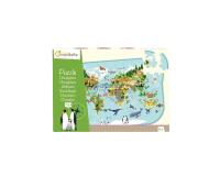 Puzzle éducatif, Planisphère - Multicolore