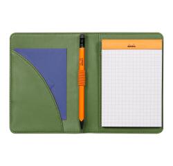Rhodiarama livret porte-bloc N°12 pour bloc ou carnet format B7 - Sauge