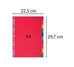 Intercalaires A4 carte lustrée 225 g 10 positions