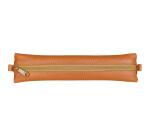 Trousse plate en cuir à élastique Age Bag 20x4,5 cm - Tabac