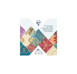 PAPIERS DU MONDE, Maxi bloc de 80 feuilles au format 16x16cm - Multicolore