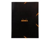 Rhodia chemise à élastiques 3 rabats 24x32 cm - Noir