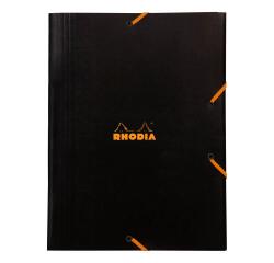 Rhodia chemise à élastiques 3 rabats 24x32 cm - Noir