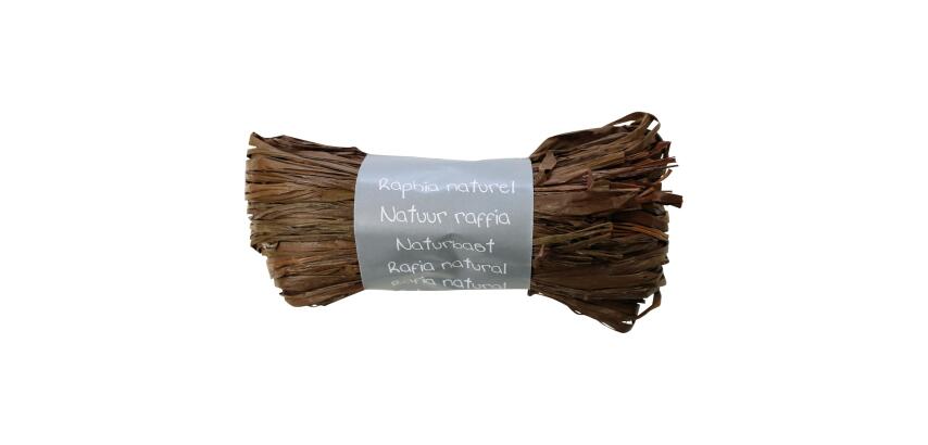 Geschenkband aus natürlichem Bast 50g - Schokoladenbraun