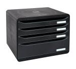 Module de classement Big Box Plus horizon 4 tiroirs Ecoblack