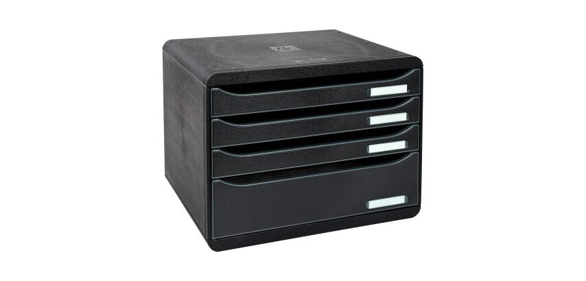 Module de classement Big Box Plus horizon 4 tiroirs Ecoblack