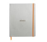 Rhodia Softcover Notebook - A4+ - Lined with Margin- 80 Sheets - 90gsm - Silver