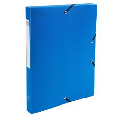 Filing box Exabox 25 mm spine, Opak 0.7mm polypropylene - A4. - Light blue