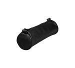 Leather pencil case Age Bag small round 18.5xØ4 cm - Black