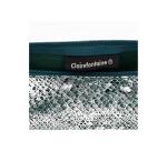 Céleste CUIR Trousse ronde Ø5,5x22 cm Lazer Vert Argent