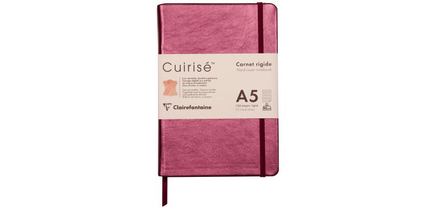 CUIRISÉ Carnet RR A5, 144 pages lignées - Cerise