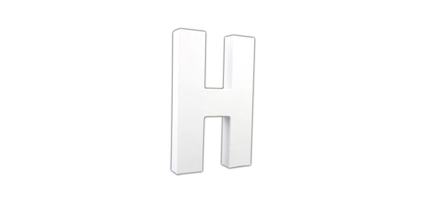 Lettre H 20,5cm - Blanc