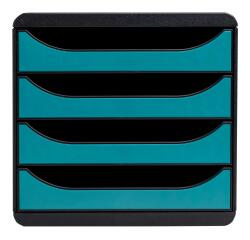 Module de classement Big Box 4 tiroirs Skandi - Bleu Pacifique
