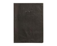 Protège-cahiers grain cuir PVC 22/100ème A4 - Noir