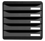 Module de classement Big Box Plus 5 tiroirs Metallic - Argent
