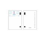 Bloc-Pratic Datum links 8,2 x 12 cm - 2027 - Blau
