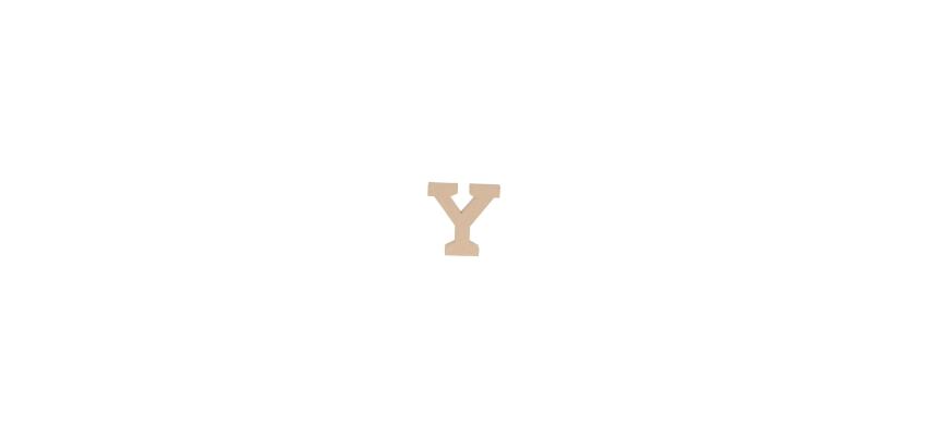 Lettre Y kraft 20cm - Kraft