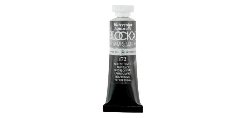 Aquarellfarbe, Lampenschwarz - Tube 15ml - Lampenschwarz