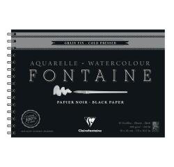 Fontaine Noir album spiralé 12F 19x26cm 300g grain fin