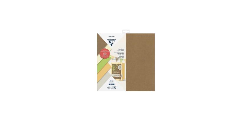 PAPIER UNI, Pochette de 5 feuilles 210g/m2 au format 30.5x30.5cm - Assortiment