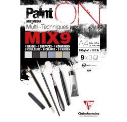 Clairefontaine Multi Media Papier A4 Paint On 27 Blatt 250g sortiert