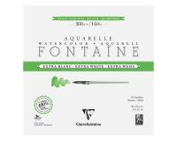 Fontaine Extra Blanc Grain Torchon bloc collé 4 côtés 15F 30x30cm 300g