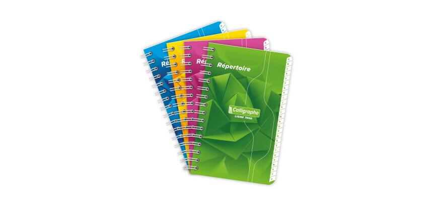 Répertoire reliure intégrale 7000 9x14 cm 100 pages petits carreaux 70 g - Assortis