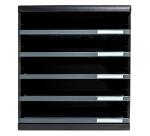 Module de classement Modulo Ecoblack 5 tiroirs ouverts - Gris foncé