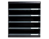 MODULO A4 - 5 open drawers ECO black/gre - Dark grey