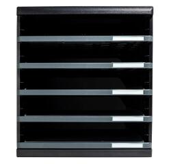 Schubladenbox MODULO A4, 5 offene Schubladen - Dunkelgrau