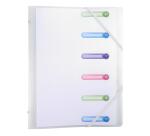 Trieur polypropylène 3 rabats 6 compartiments Chromaline - A4 - Incolore