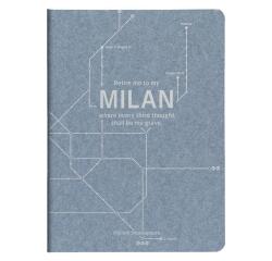 Jeans métro, Buch für Passwörter A5, mit Fadenbindung, 16 Blatt bedruckt, sortiert - Jeansblau