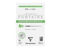 Fontaine Extra Blanc Grain Torchon bloc collé 4 côtés 15F 10x15cm 300g