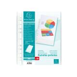 Sachet de 50 pochettes perforées polypropylène grainé 5/100e - A4 - Cristal