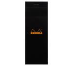 Gehefteter Notizblock Rhodia No.8 7,4x21cm 80 Blatt kariert 80g - Schwarz