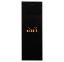 Rhodia Black Head Stapled Pad No8, 5x5 Squared, 74x210 - Black