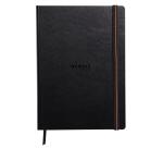 Rhodia Touch - Calligrapher Book - brochure rembordé rigide A4 portrait 64p uni papier simili Japon naturel 250g - Noir