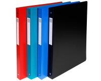 Classeur 4 anneaux plastifié Exacompta Opak  A4 maxi - Dos 3 cm couleurs assorties