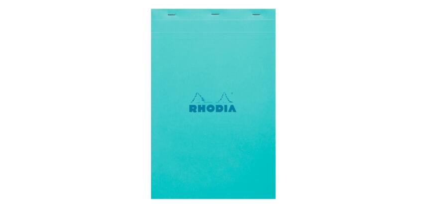 Bloc agrafé Rhodia Couleurs Azur N°19 A4+ 21x31,8 cm - Azur