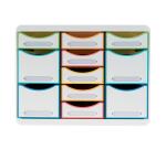 Moule de classement Storebox Multi 11 tiroirs Black Office - Blanc/arlequin