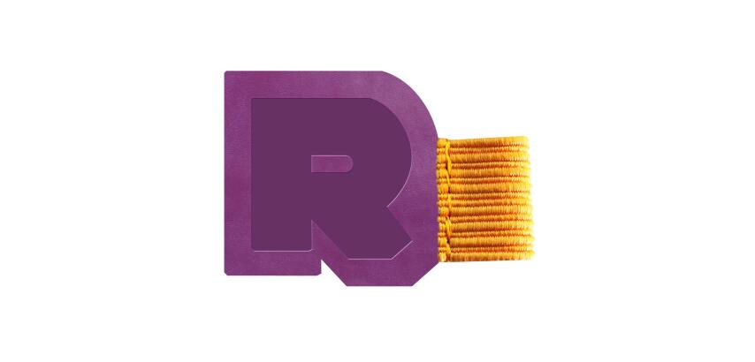 Rhodiarama porte-stylo autoadhésif 4x3 cm pour blocs carnets et agendas - Violet