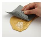 Cernit plaque de texture Mandala - Gris