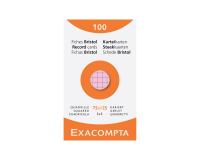 Étui de 100 fiches - bristol quadrillé 5x5 non perforé 75x125mm - Couleurs assorties